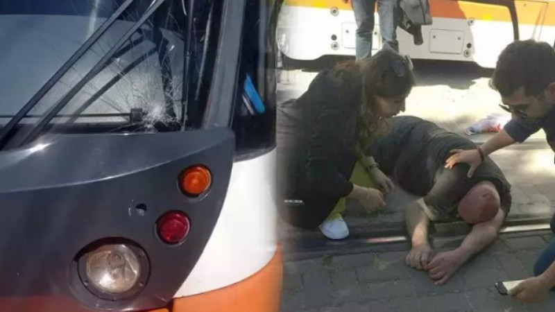  Tramvay kazasında  polis memuru ağır yaralandı